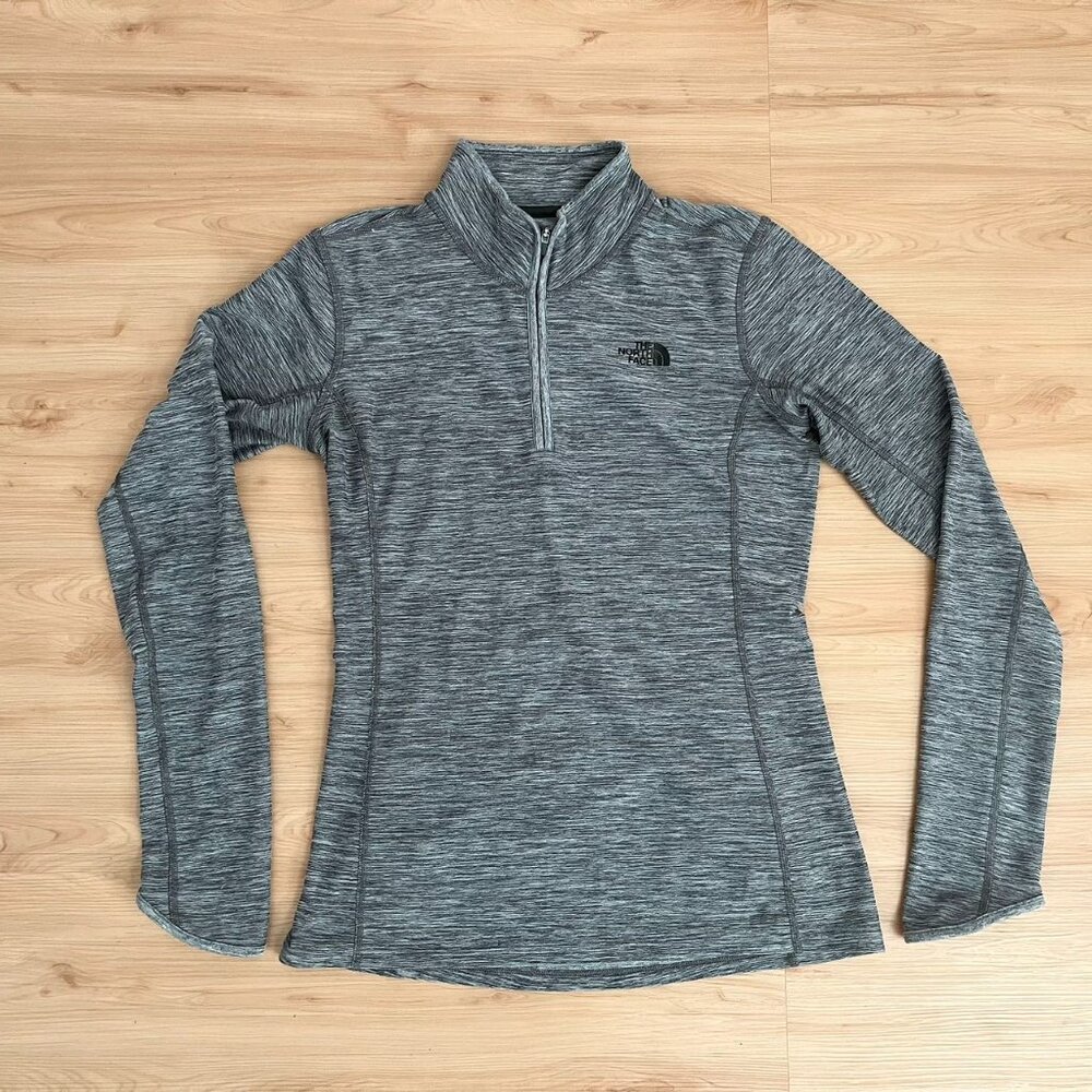 The North Face Heathered Grey Running Half Zip Size S